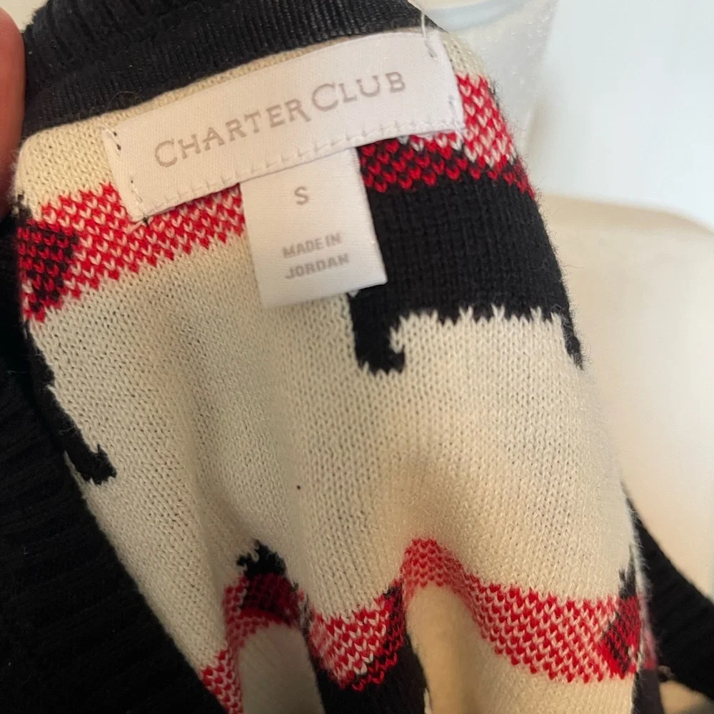 ♥️CHARTER CLUB EUC ONE RED DOG SWEATER - Picture 9 of 10